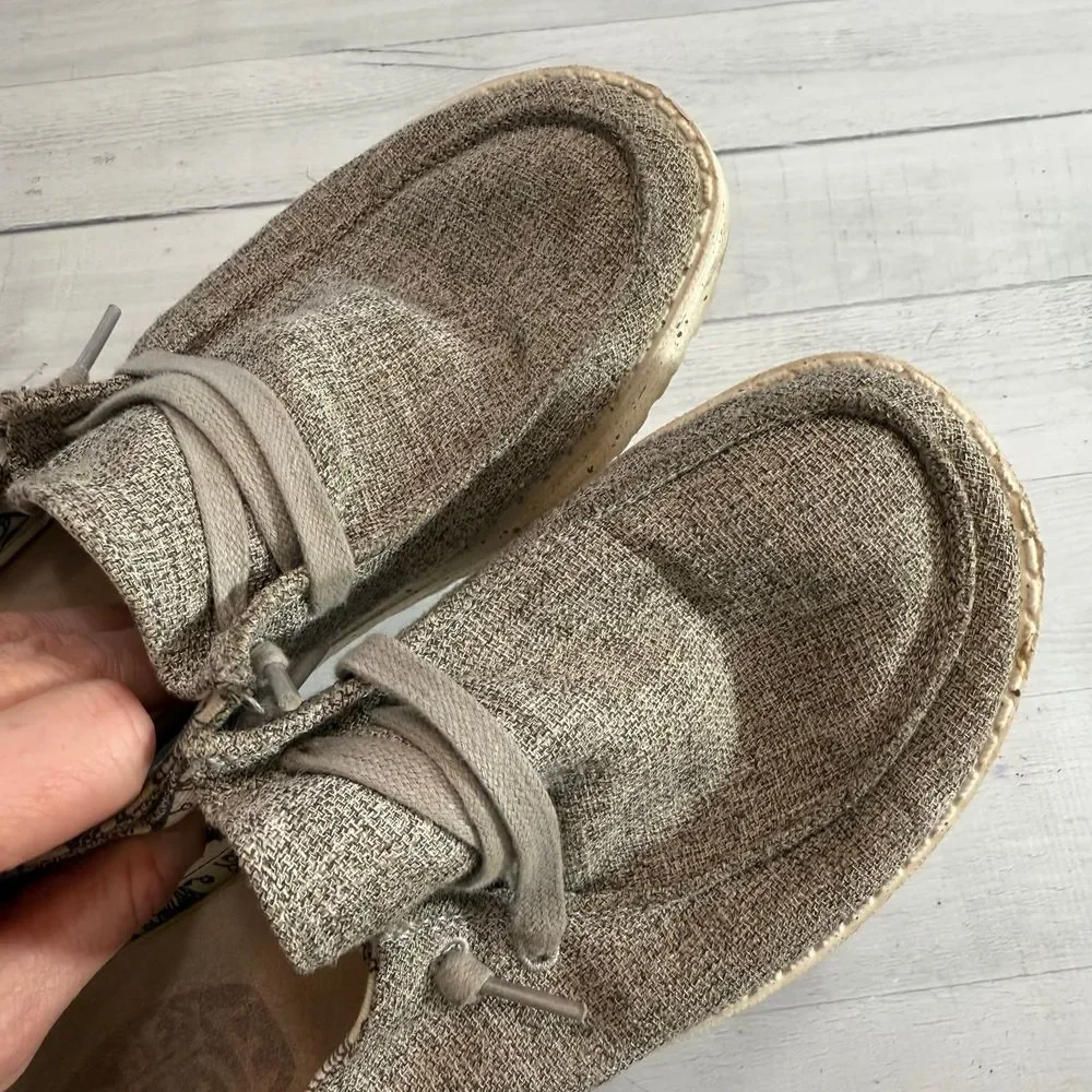 Hey dude Wendy linen blend‎ shoes youth size 5